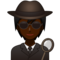 Detective - Black emoji on Emojidex